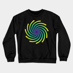 Galaxy Spiral | Light Peacock Yellow Red Blue Crewneck Sweatshirt